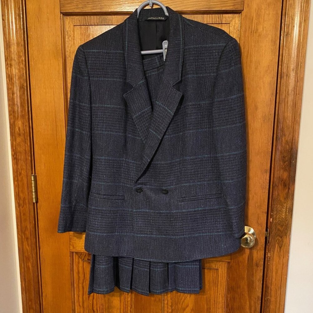 Petite Portfolio Plaid Suit - size 10P